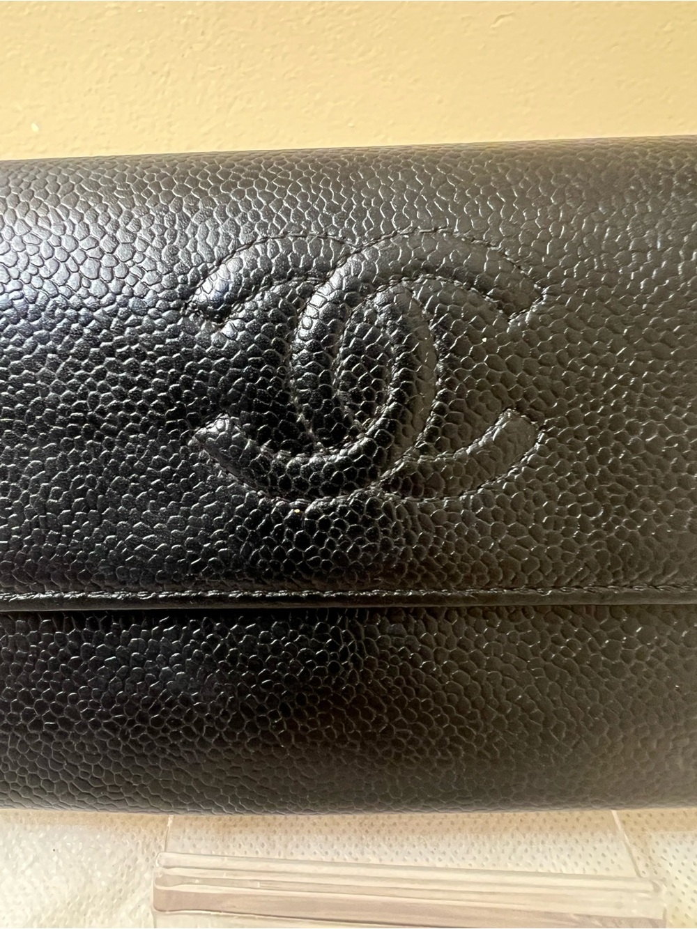 Chanel Black Caviar long Leather Wallet Clutch - Picture 10 of 13